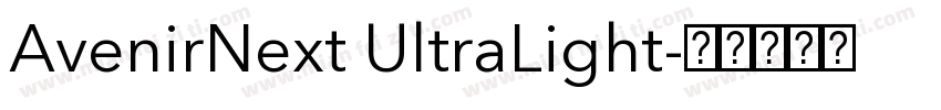 AvenirNext UltraLight字体转换
